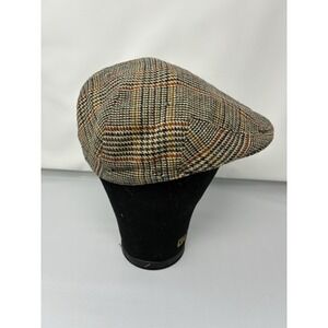 Vintage Lock & Co. Hatters x J. Press 100% Wool Flat Cap Made in England Plaid